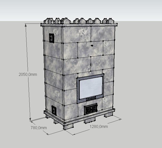 Печь камин викинг размеры